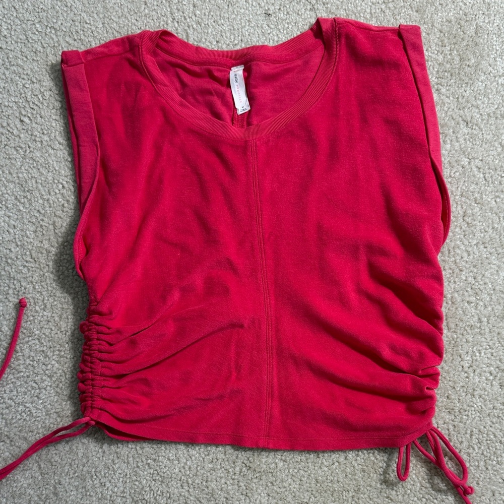 Daily Practice Anthropologie Women’s Magenta Ruched Side Tank Top